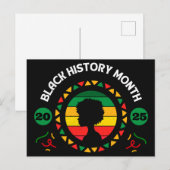 Zwarte geschiedenismaand briefkaart (Voorkant / Achterkant)