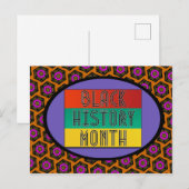 Zwarte geschiedenismaand briefkaart (Voorkant / Achterkant)