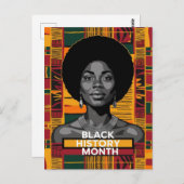 Zwarte geschiedenismaand briefkaart (Voorkant / Achterkant)