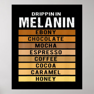 Zwarte geschiedenismaand Drippin Melanin Poster