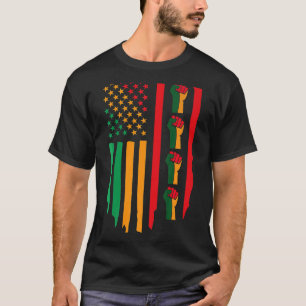 Zwarte geschiedenismaand Eerste Amerikaanse vlag A T-shirt