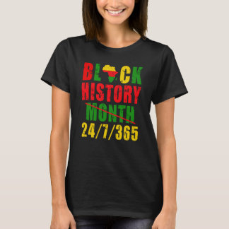 Zwarte geschiedenismaand elke dag Afrikaanse Ameri T-shirt