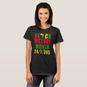 Zwarte geschiedenismaand elke dag Afrikaanse Ameri T-shirt (Voorkant volledig)