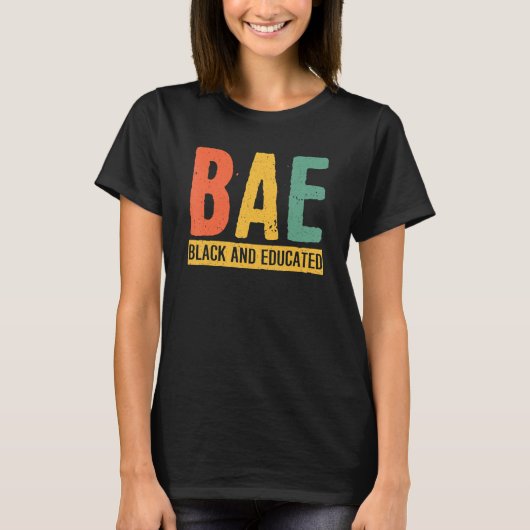 Zwarte geschiedenismaand geeft zwarte prijs BAE zw T-shirt (Voorkant)