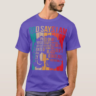 Zwarte geschiedenismaand God zegt dat ik zwart ben T-shirt