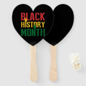 zwarte geschiedenismaand handwaaier (Voorkant en achterkant)