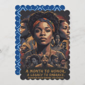 Zwarte geschiedenismaand kaart (Voorkant / Achterkant)