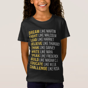 Zwarte-geschiedenismaand Kinder Afrikaanse trots z T-shirt