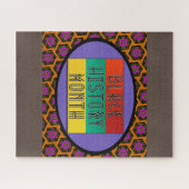 Zwarte geschiedenismaand legpuzzel (Horizontaal)