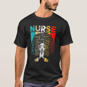 Zwarte geschiedenismaand Nurse Melanin Afrikaans-A T-shirt
