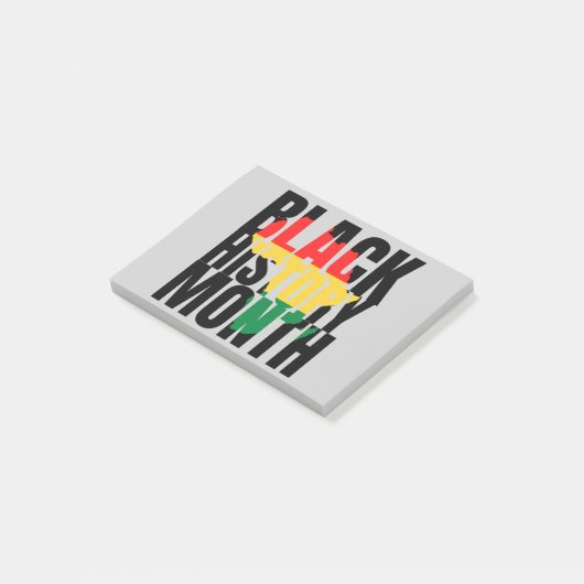 Zwarte geschiedenismaand post-it® notes (Schuin)
