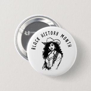 Zwarte geschiedenismaand ronde button 5,7 cm