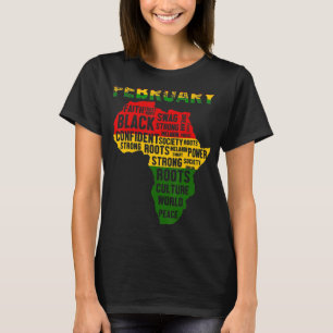 Zwarte geschiedenismaand Shirt Afrikaanse kaartkle