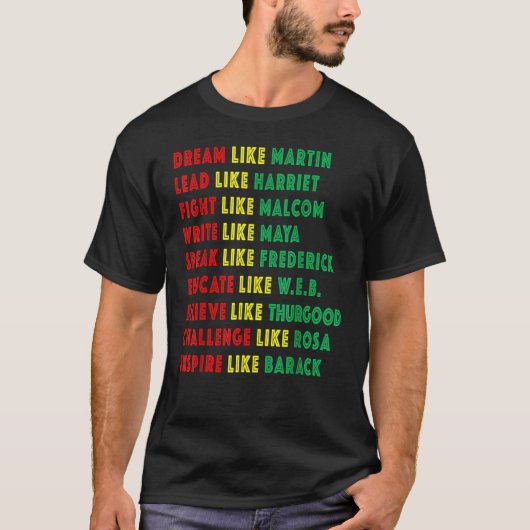 Zwarte-geschiedenismaand Shirt Zwarte Pride Leader (Voorkant)