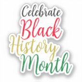 Zwarte geschiedenismaand sticker (Voorkant)