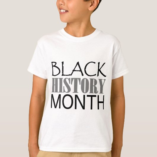 Zwarte geschiedenismaand t-shirt (Voorkant)