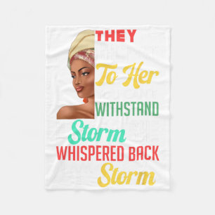 Zwarte geschiedenismaand Woman Girl Storm Afrikaan Fleece Deken
