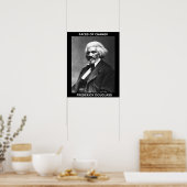 Zwarte geschiedenismachten - Frederick Douglass Poster (Keuken)