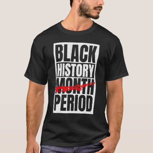 Zwarte geschiedenisperiode zwart Pride Retro Black T-shirt (Voorkant)