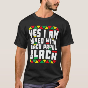 Zwarte geschiedenispyjama's Ja ik ben gemengd met T-shirt