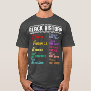 Zwarte geschiedenisvoorstellingen voor elke zwarte t-shirt