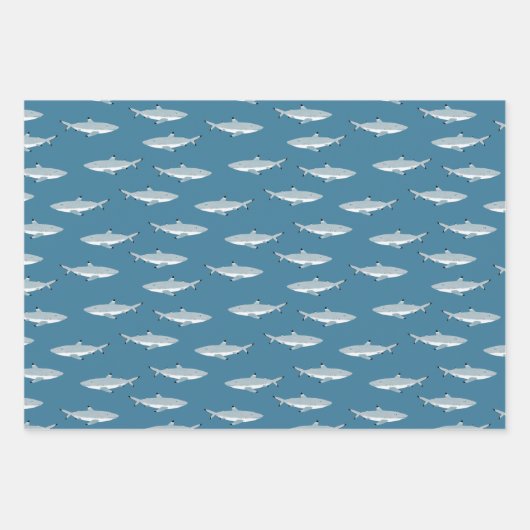 Zwarte getipte rifhaai inpakpapier vel (Voorkant)