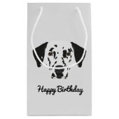 Zwarte gevlekte Dalmatische hond Klein Cadeauzakje (Achterkant)