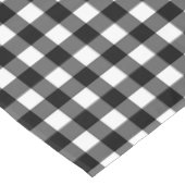 Zwarte Gingham Tafelkleed (Gekanteld)