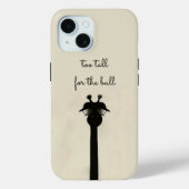 Zwarte Giraffe Case-Mate iPhone Case (Achterkant)