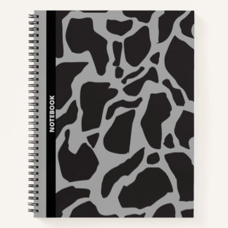 ZWARTE GIRAFFE PRINT NOTITIEBOEK