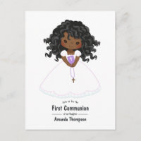 Zwarte Girl First Heilige Communie