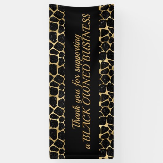Zwarte Glam-Bedankt voor ondersteuning voor zwart  Spandoek (Verticaal)