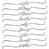 Zwarte Glam Signature Names with Long Swashes Sticker (Voorkant)