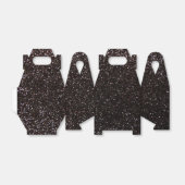Zwarte glitter bedankdoosjes (Uitgevouwen)