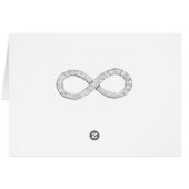 Zwarte Glitter Diamond Infinity Hartelijk dank (Achterkant Horizontaal)