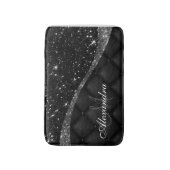 Zwarte Glitter en Glitter Badmat (Voorkant Verticaal)