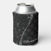 Zwarte Glitter en Glitter Blikjeskoeler (Blikje Achterkant)