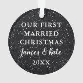 Zwarte glitter en goud | Vakantiefoto Ornament (achterkant)