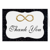 Zwarte Glitter Gold Infinity Hartelijk dank (Voorkant Horizontaal)