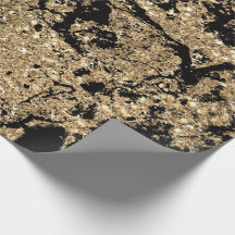 Zwarte Glitter Gold Marble Glam Abstract Minimale
