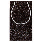 Zwarte glitter klein cadeauzakje (Achterkant)