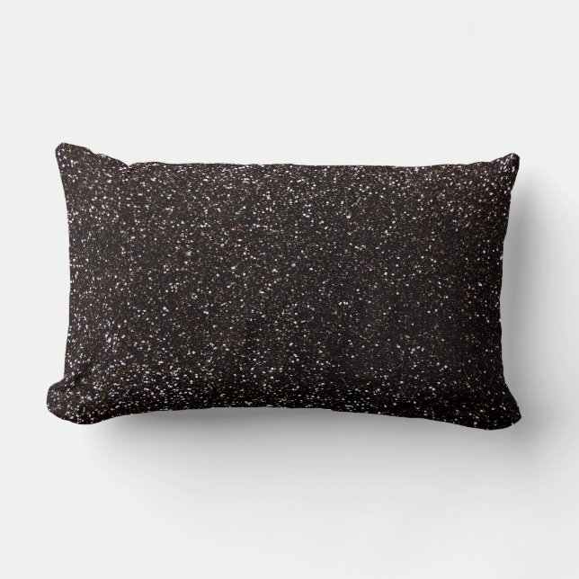 Zwarte glitter kussen (Voorkant)