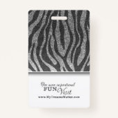 Zwarte Glitter Professional CNA Zuster Fotonaam Badge (Achterkant)