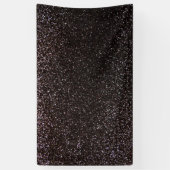 Zwarte glitter spandoek (Verticaal)