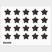 Zwarte glitter ster sticker (Vel)