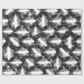 Zwarte glitterliften cadeaupapier (Vlak)