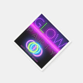 Zwarte gloed Neon Lights Birthday Party Servetten (Hoek)