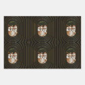 Zwarte Gold Aangepaste fotoserie Kerstmis Inpakpapier Vel (Voorkant 3)