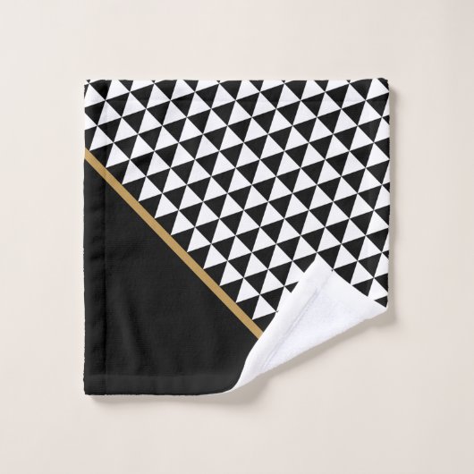 ZWARTE GOLD ABSTRACT PATROON BATHROOM TOWEL SET BAD HANDDOEK (Wasdoekje)