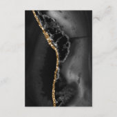Zwarte Gold Agate Weddenschap-kaart met details Informatiekaartje (Achterkant)